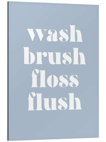 Tableau en aluminium Wash Brush Floss Flush II