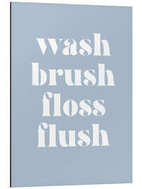 Aluminium print Wash Brush Floss Flush II