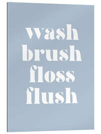 Tableau en plexi-alu Wash Brush Floss Flush II