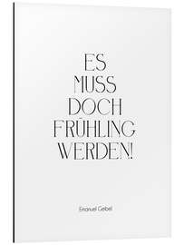 Magnettafel Es muss doch Frühling werden!