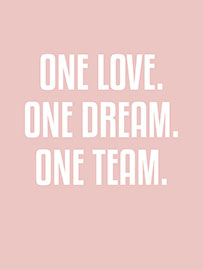 Magnettafel One Love. One Dream. One Team.