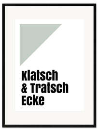 Gerahmter Kunstdruck Klatsch &amp; Tratsch Ecke II