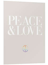 Quadro em PVC Peace &amp; Love IV