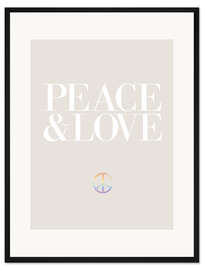 Gerahmter Kunstdruck Peace &amp; Love IV