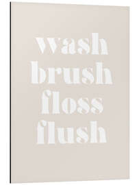 Tableau en aluminium Wash Brush Floss Flush I