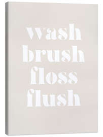 Leinwandbild Wash Brush Floss Flush I