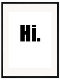 Gerahmter Kunstdruck Hi.