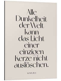 Magnettafel Konfuzius Zitat - Alle Dunkelheit der Welt, kann das Licht