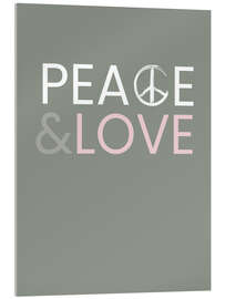 Acrylic print Peace &amp; Love III