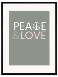 Gerahmter Kunstdruck Peace &amp; Love III