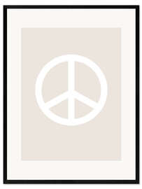 Gerahmter Kunstdruck Peace Sign