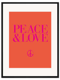 Gerahmter Kunstdruck Peace &amp; Love II