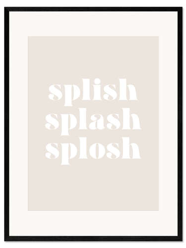 Ingelijste kunstdruk Splish Splash Splosh I