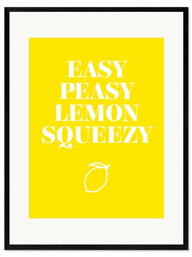 Ingelijste kunstdruk Easy Peasy Lemon Squeezy II