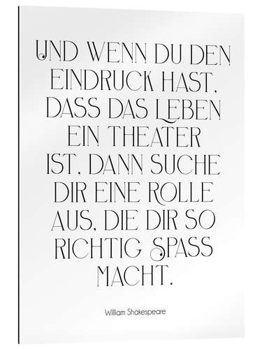 Gallery print Shakespeare Zitat - Theater