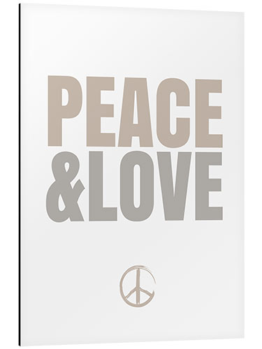 Cuadro de aluminio Peace & Love I