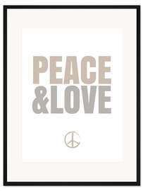 Gerahmter Kunstdruck Peace &amp; Love I