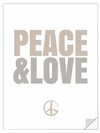 Wandsticker Peace &amp; Love I