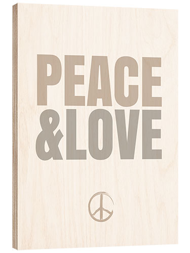 Puutaulu Peace & Love I
