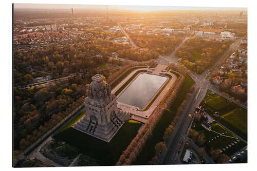 Obraz na aluminium Sunset at the Monument to the Battle of the Nations