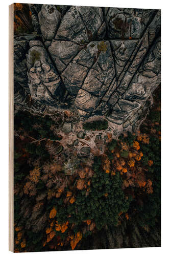 Wood print Falkenstein in Autumn