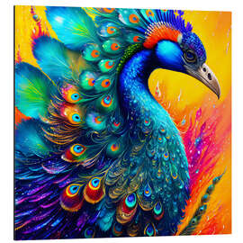 Magnettafel Fluo Pfau I