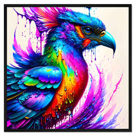 Gerahmter Kunstdruck Fluo Phönix