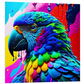 Foam board print Fluo Parrot