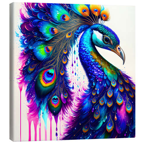 Canvas print Fluo Peacock III