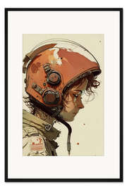 Gerahmter Kunstdruck The Astronaut Girl