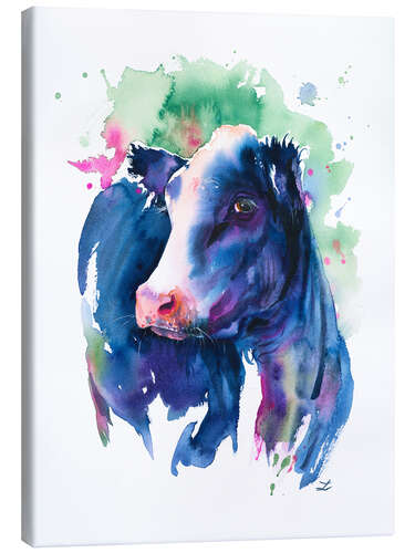 Tableau sur toile Pretty Blue Cow