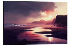 Magnettafel Sonnenuntergang am Meer