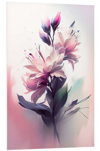 Cuadro de PVC Flower Watercolor Rose