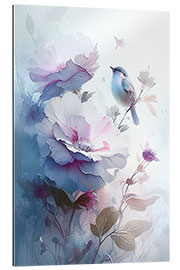 Gallery print Floral watercolor with bird III