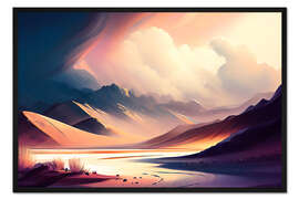 Gerahmter Kunstdruck Magischer Sonnenuntergang