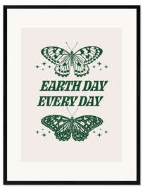 Plakat artystyczny premium w ramie Earth day every day