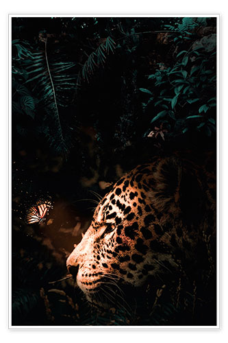 Poster Jaguar and Butterfly