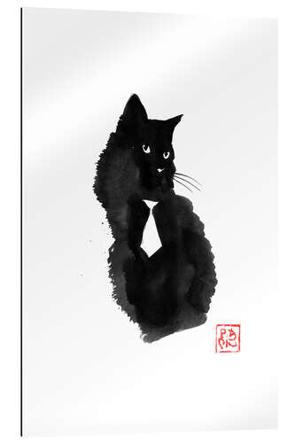 Gallery print Black cat with white tie