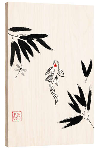 Wood print Koi in the Water