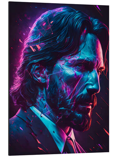 Aluminium print Cyber John Wick