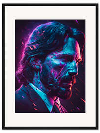 Gerahmter Kunstdruck Cyber John Wick