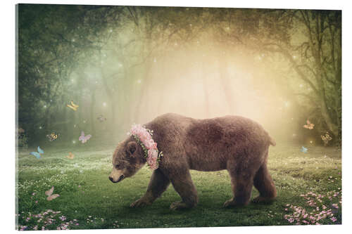 Akrylglastavla Bear Walking in a Fantasy Forest