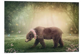 Foam board print Bear Walking in a Fantasy Forest