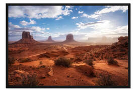 Gerahmter Kunstdruck Monument Valley, USA