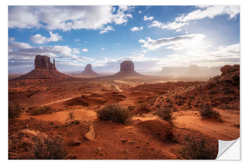 Selvklebende plakat Monument Valley, USA