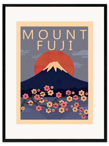 Kunsttryk i ramme Mount Fuji Japan