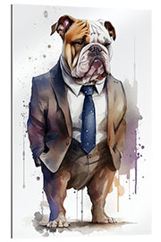 Gallery print Bulldog in a suit and tie