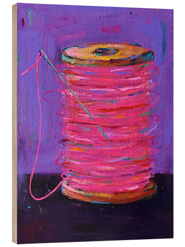 Wood print Needle and Thread