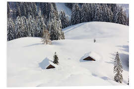 Foam board print Hut magic in the snow