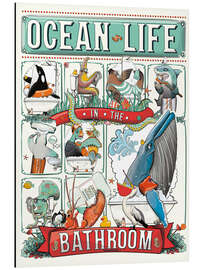 Magnettafel Ocean Life in the Bathroom